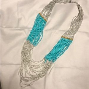 Turquoise and silver necklace